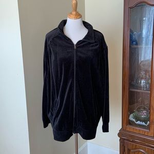 Liz & Me sport velour full zip jacket
